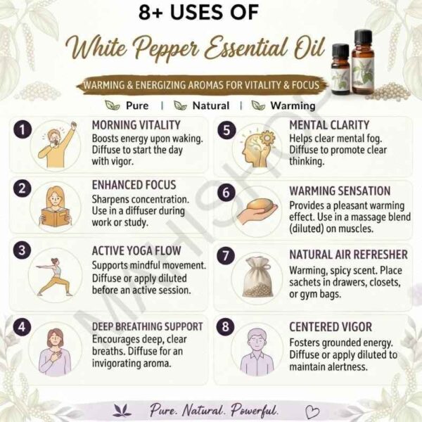 8 uses of white pepper essential oil