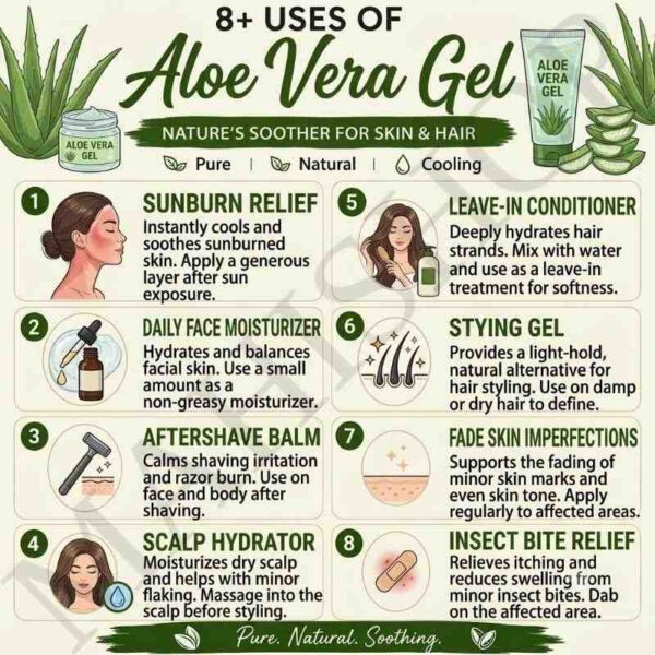 8 uses of aloe vera gel