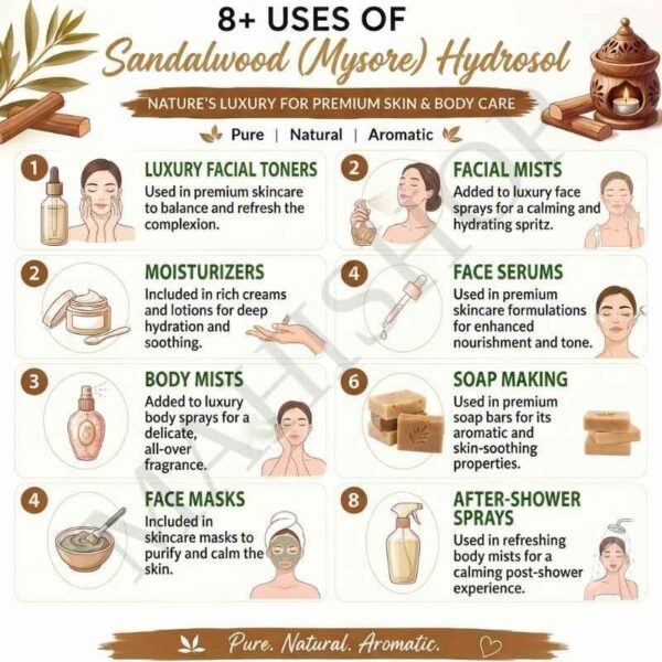 8 uses of sandalwoo mysore hydrosol