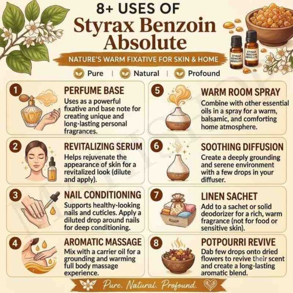 8 uses of sytrax benzoin absolute