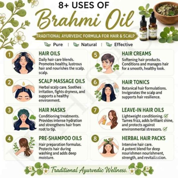 8 uses of brahmi oil