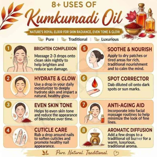 8 uses of kumkumadi oil